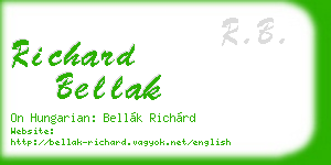 richard bellak business card